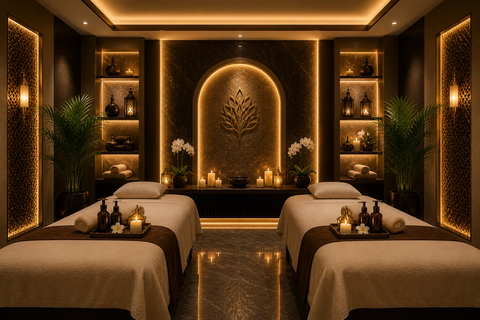Green Mubazzarh Spa private massage room